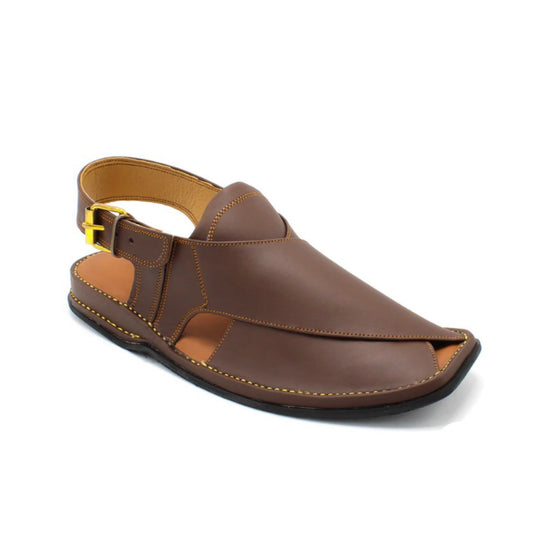 Premium Zardari Chappal Chocolate Brown