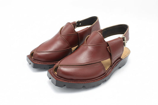 Premium Norozi Chappal Smooth Leather Brown