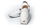Handmade white Leather Kaptaan Chappal –012